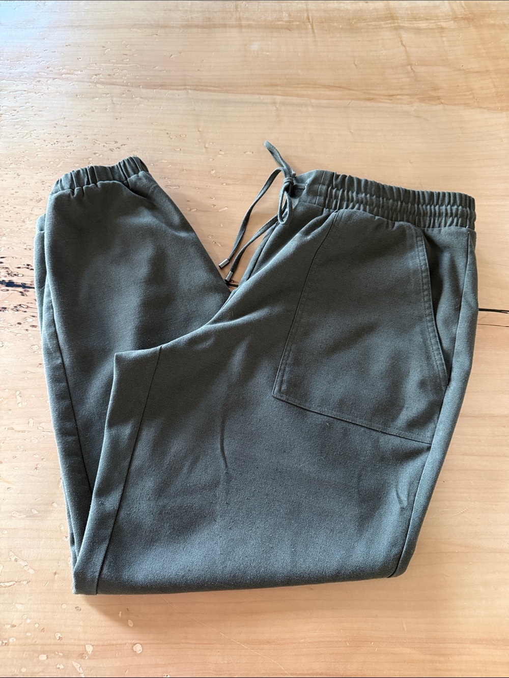 Nine West Olive Green Drawstring Jogger Trousers